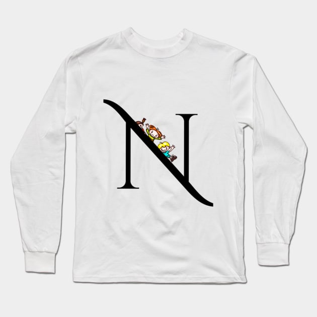 Letra N Long Sleeve T-Shirt by Narwên